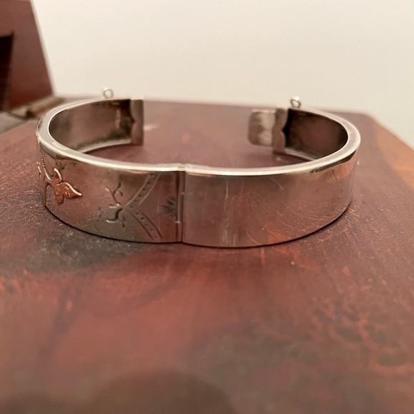 Antique French Silver & Rose Gold Bracelet. Pristine. - Picture 3 of 10